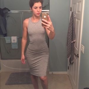Grey tight long dress