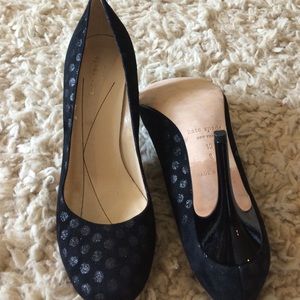 Kate Spade black velvet pumps
