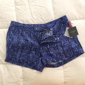 Cynthia Rowley Blue Ikat Linen Shorts Cynthia Rowley Blue Ikat Linen Shorts