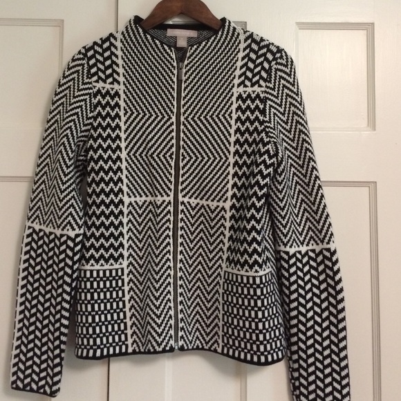 Banana Republic geometrical sweater jacket