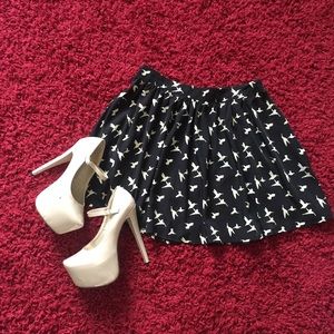 ‼️SALE‼️Black Printed Circle Skirt