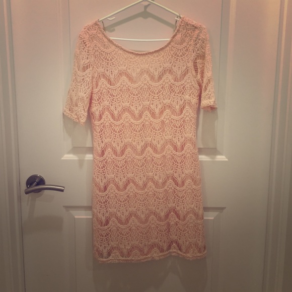 Vintage peach mini dress.