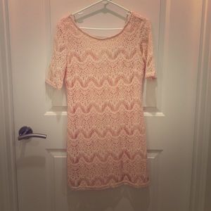 Vintage peach mini dress.