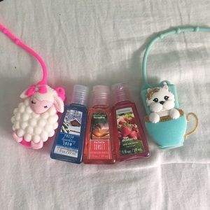 Bath and Body Works hand sanitizers and cases