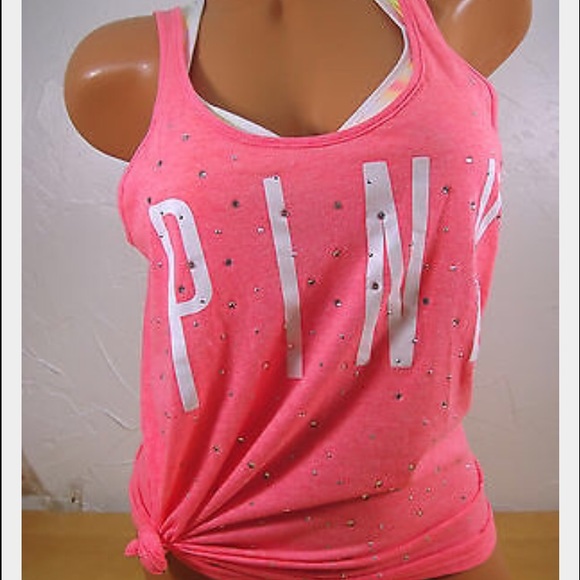 NWOT...Victoria's Secret Pink Bling Tank Top