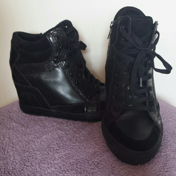 Black Aldo Sneaker Wedges