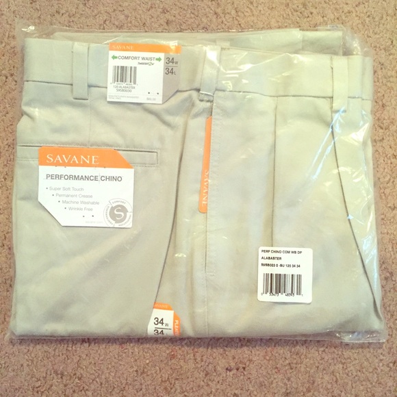 34W/34L comfort waist khakis