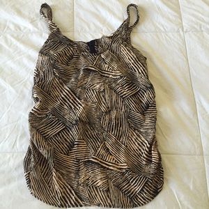 Silk Silence + Noise Stripped Printed Tank