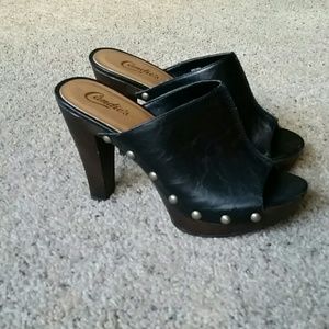 Candie's black studded heels