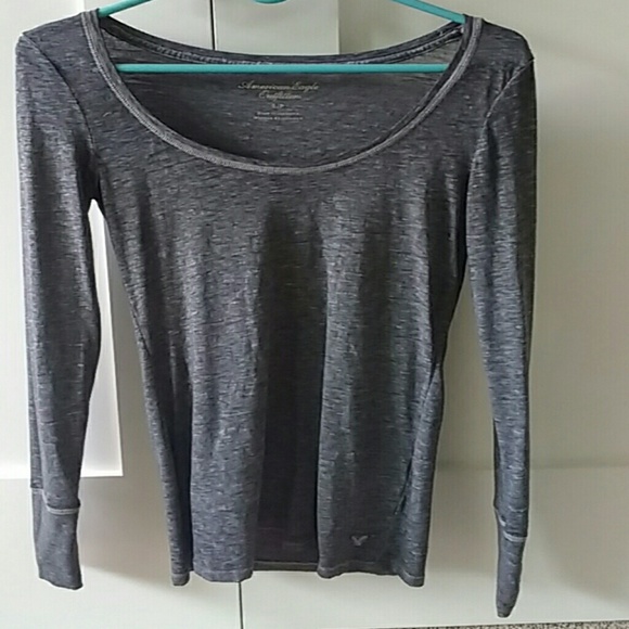 Gray American Eagle Long Sleeve Tshirt