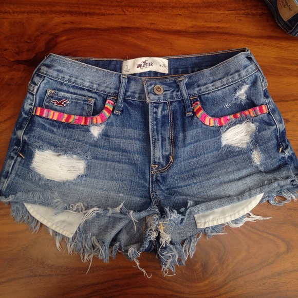 High waisted Hollister Jean shorts