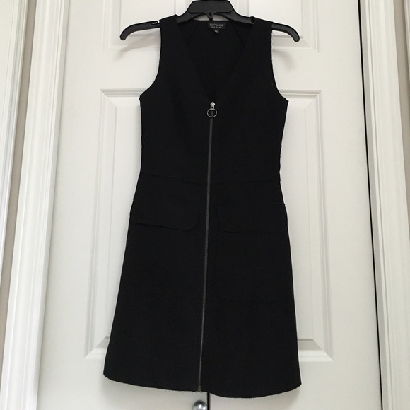 Topshop Zip Up Utility Dress - Picture 2 of 4