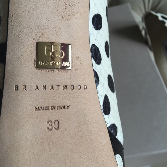 NIB Brian Atwood Hamper Black and White Polka Dot Pumps Size  NWT Brian Atwood B&W Spotted Hamper Heels 39