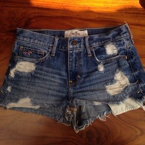 High waisted Hollister Jean shorts