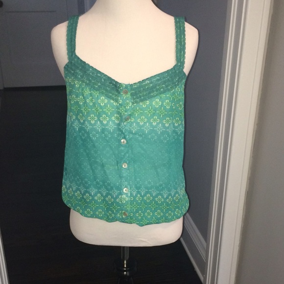 cute teal crop top tank top