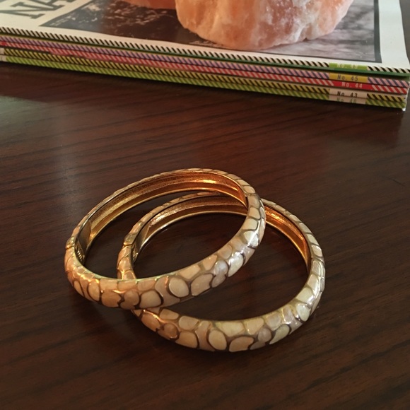 Gold & Pearl Costume Bangles