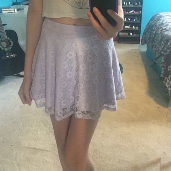 NWT Pastel Purple Lace Skater Skirt