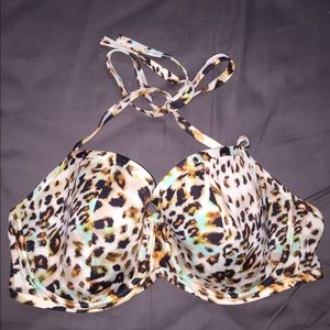 Victoria's Secret bathing suit top 38DD CHEETAH