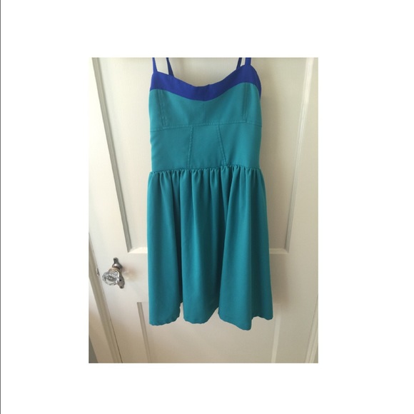 Sax Fifth Avenue off Fifth teal\navy blue dress