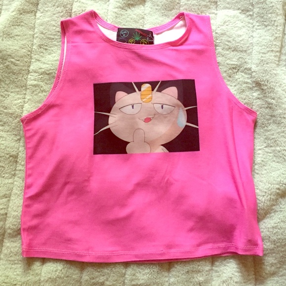 O-Mighty 🐱 Meowth Pokemon Crop Top