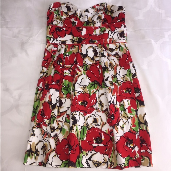 Boutique Red and white Flower dress