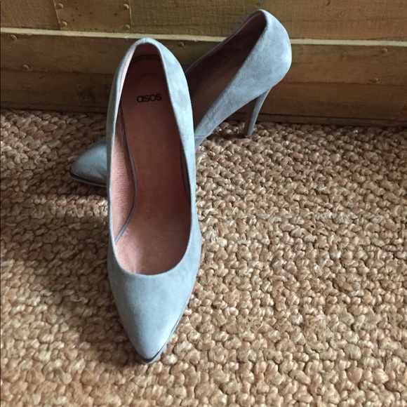 NWOB ASOS PARLOUR SAGE SUEDE LEATHER PUMPS HEELS 9 - Picture 2 of 8