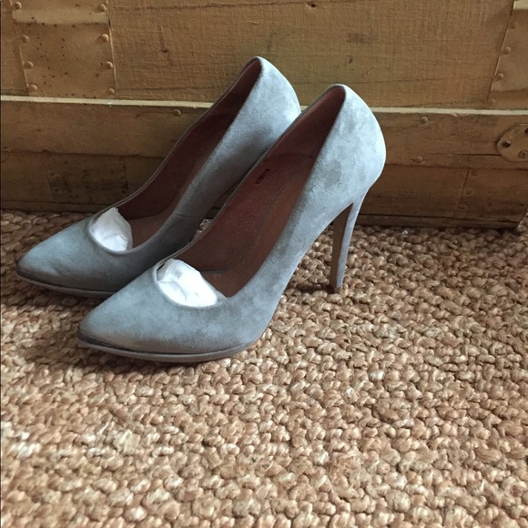NWOB ASOS PARLOUR SAGE SUEDE LEATHER PUMPS HEELS 9 - Picture 4 of 8