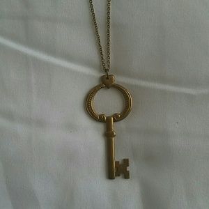 Key necklace on long chain