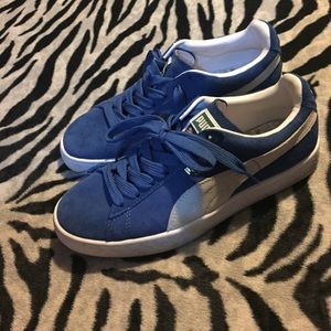 Blue puma sneakers