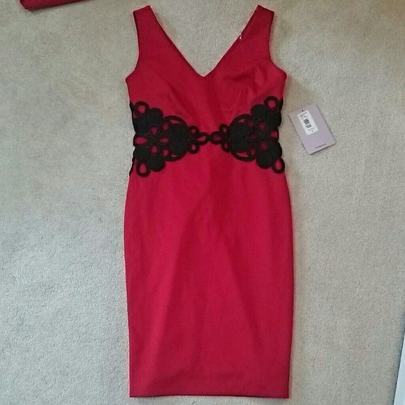 Js Collections red and black dress