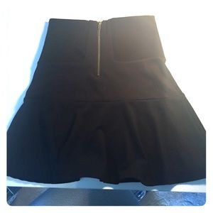 NWT Black Skirt with Zipper Front