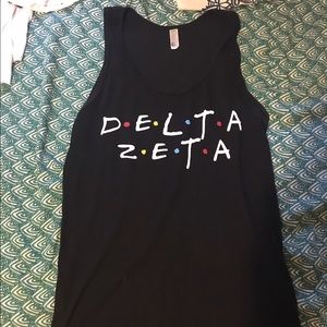 Delta Zeta black Friends tank