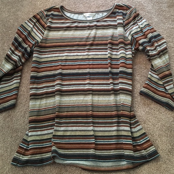 Neutral colored striped shirt