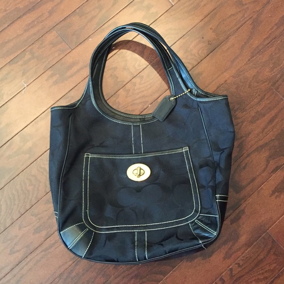 Large black Coach purse