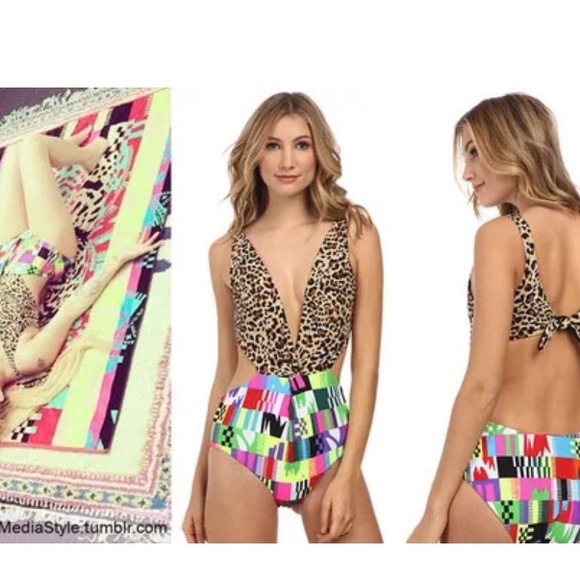 Mara Hoffman Front Twist Print One-Piece Swimsuit