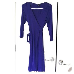 Royal blue wrap dress