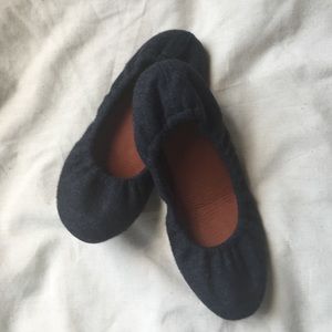 Isabel Marant charcoal wool flats.