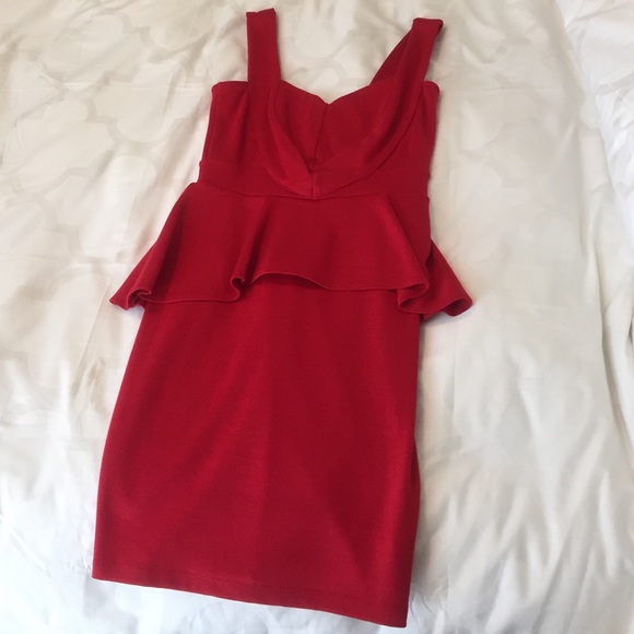 Red Peplum Dress