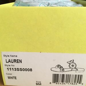 Jack Rogers Lauren Sandal, white size 9.
