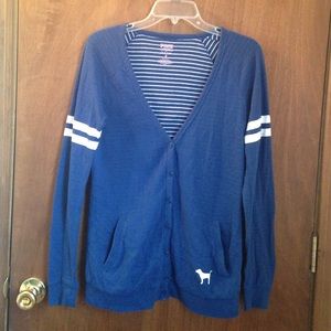 PINK by VS collegiate collection button up top