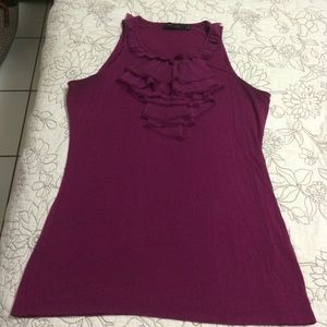 The Limited ruffled neck tank top