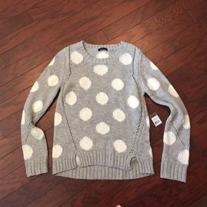NWT polka dot sweater