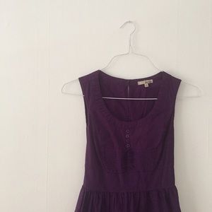purple dress.