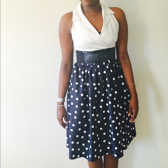 Jessica Howard Midi Polka Dot Dress