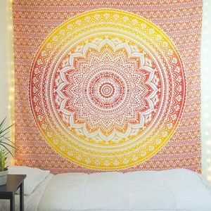 NWT boho bright mandala tapestry wall hanging