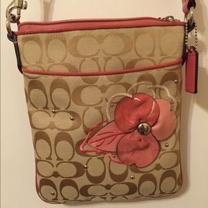 Beige and Pink Coach purse