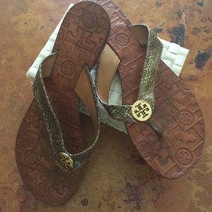Tory Burch flip flops.