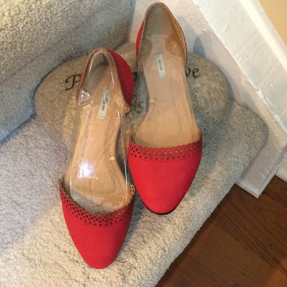 Urban Outfitters Lace Trim D'Orsay Flats