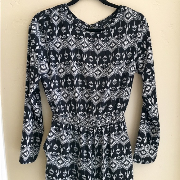 tribal long sleeve romper