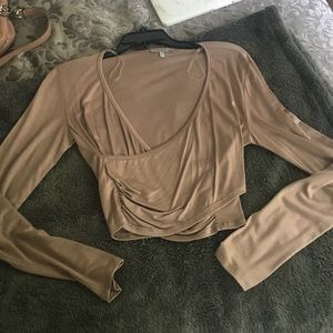 Charlotte Russe Mauve Crop Top Size M